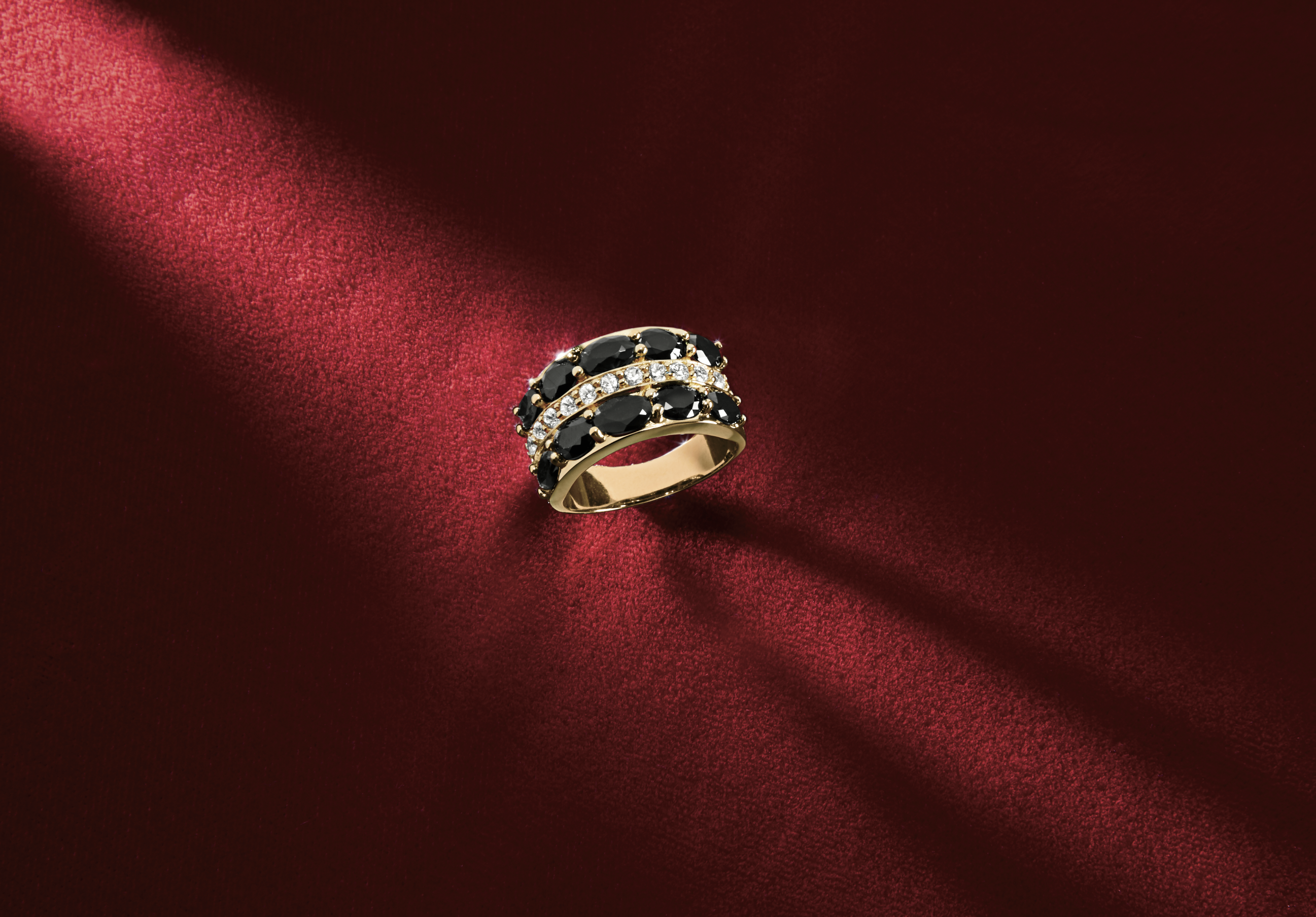 Diamonds on red